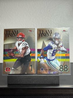 Topps Finest Team Finest Ja'Marr Chase & CeeDee Lamb Cards