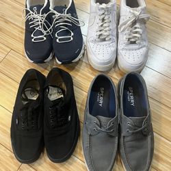 Men’s Shoes Lot Nike Sperry On-Cloud & Converse Size 10