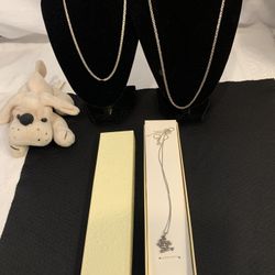 Silver  Necklace  18 1/2”, 16 1/2”, 20 1/2”
