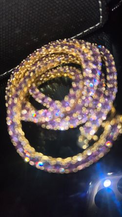 Purple Gold AAA+ Cubic Zircon Necklace 24 Inch