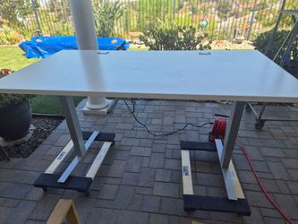 Sit Stand Desk, White Top