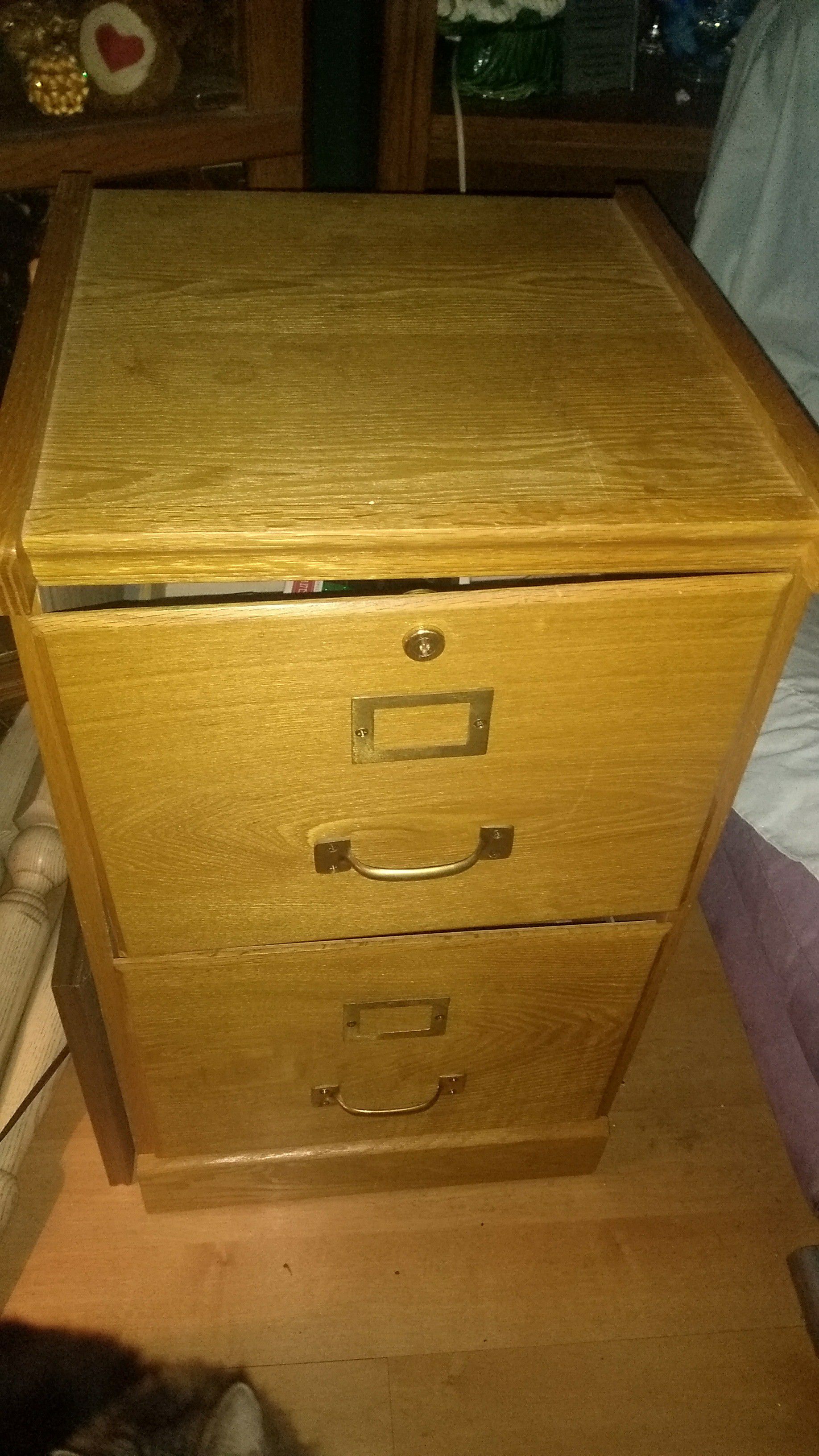 A nice Wooden filing cabinet good condition used