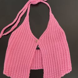 Pink Knit Halter top