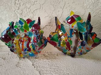 Glass Fusion Art Sconces