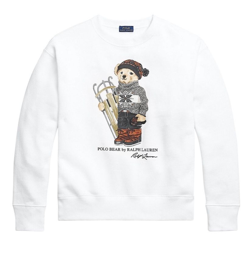 Sled Polo Bear Long Sleeve Cotton Sweatshirt