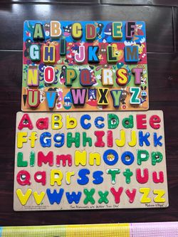 Melissa’s and Doug wooden alphabet puzzles