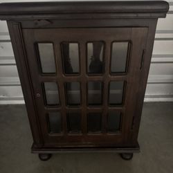 Mini Glass Hardwood Cabinet