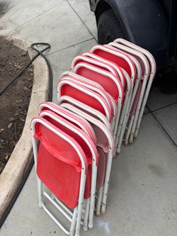 Red Folding Chairs