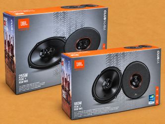 JBL Club Car Speakers 2-Sets 6 1/2" 2-Way & 6x9 3-Way Coaxial Speaker System 435 Watts Package Club64 & Club964M 🚨 Payment Options Available 🚨