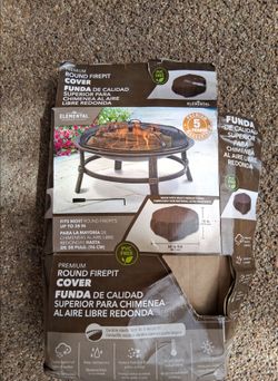 round up to 38" firepit cover FAIR AS IS condition only $5