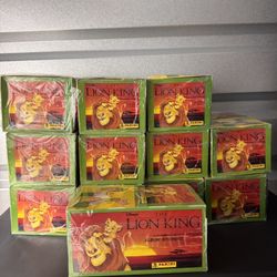 (11) The Lion King Panini  Disney  Vintage 1994 ONE Sealed Sticker Box *100 packets