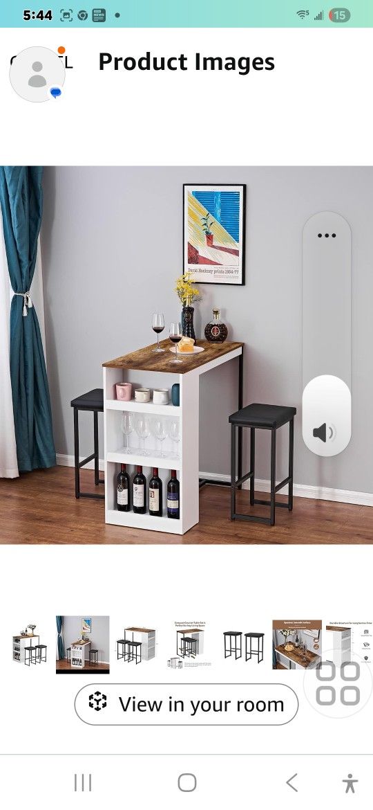 Table And 2  Bar Stools