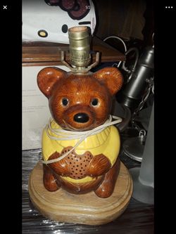 Cute teddy bear lamp