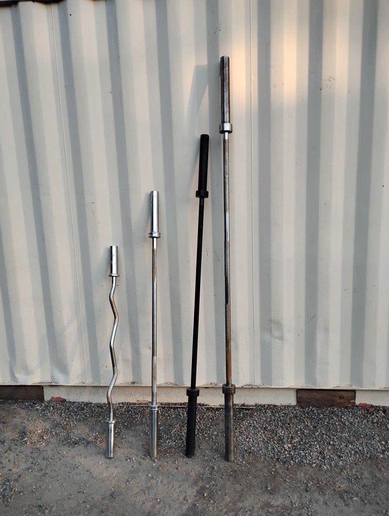 Olympic Weight Lifting Barbells 7, 6, 5, Curl