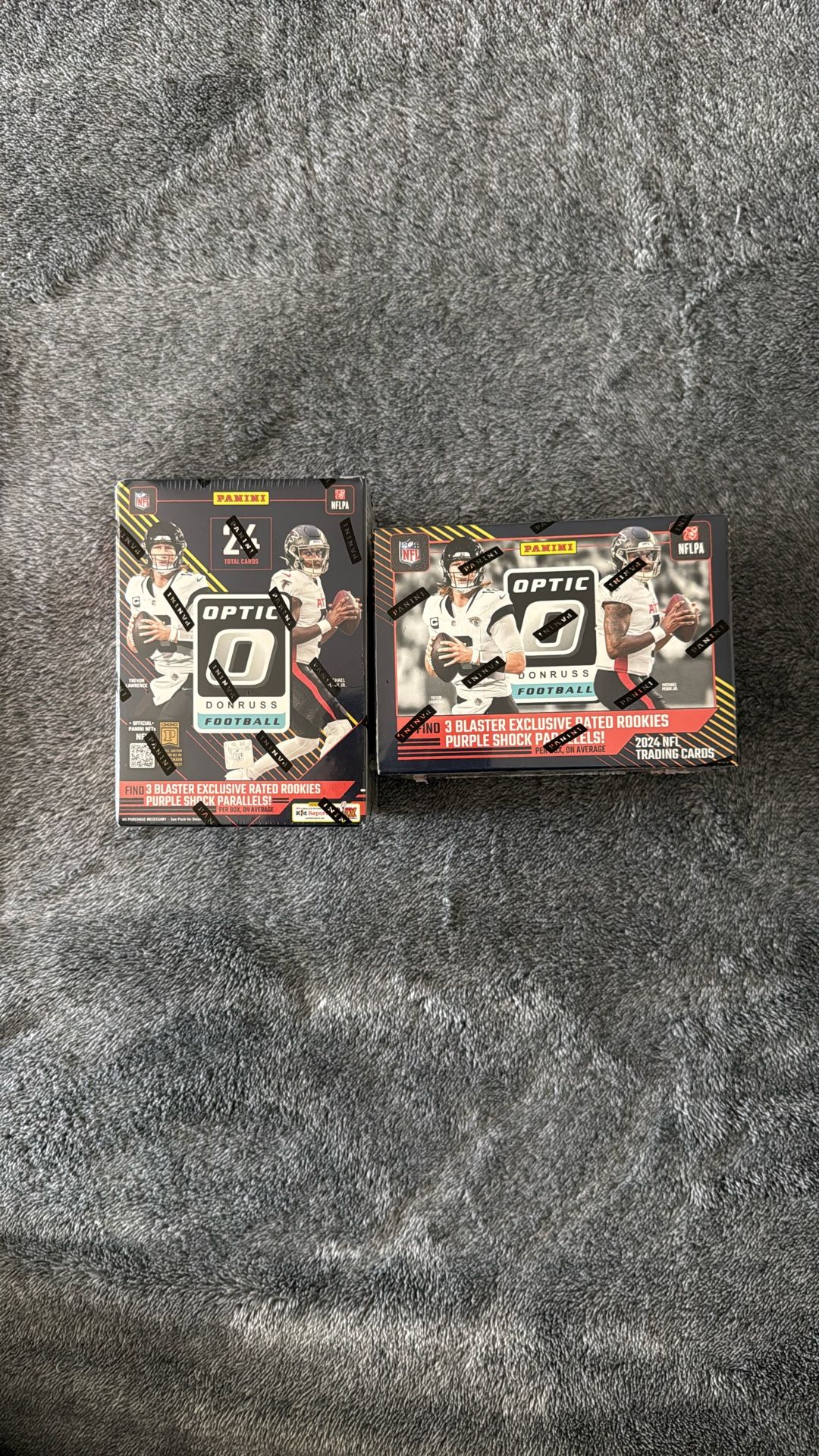 2024 Panini Donruss Optic Football Trading Cards Blaster Box NFL Purple Shock