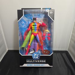 DC Multiverse BATMAN RAINBOW SUIT 7" McFarlane Red Platinum Edition Chase (J3)