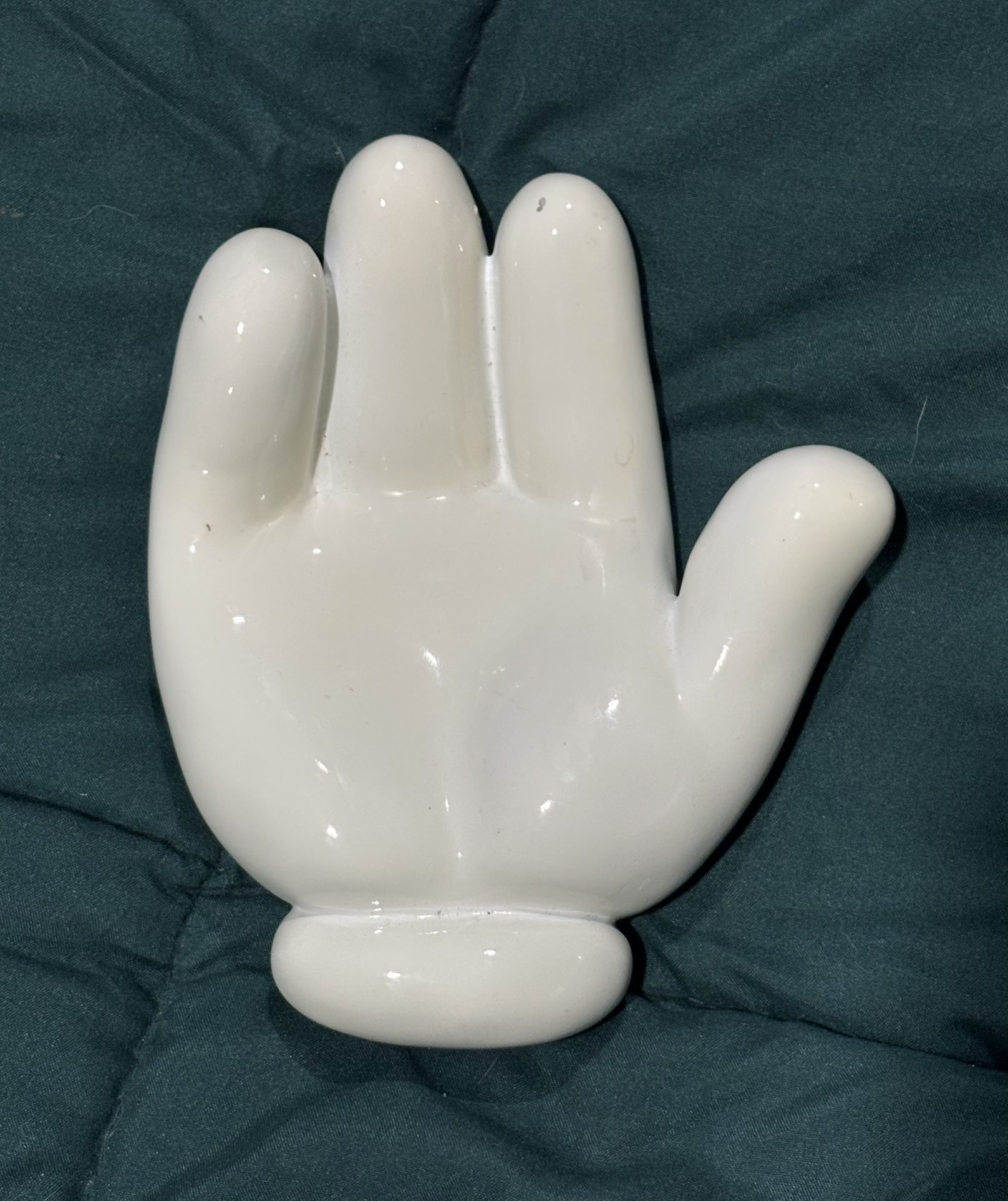 Disney Mickey Mouse Ceramic Glove Trinket Dish, soap dish or Card Holder