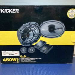 KICKER CSS69 - CS Series 6" x 9" 2-Way Car Speakers with Polypropylene Cones (Pair) - Black
