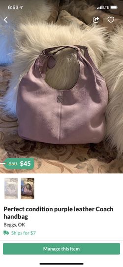 Lilac Authentic leather Coach