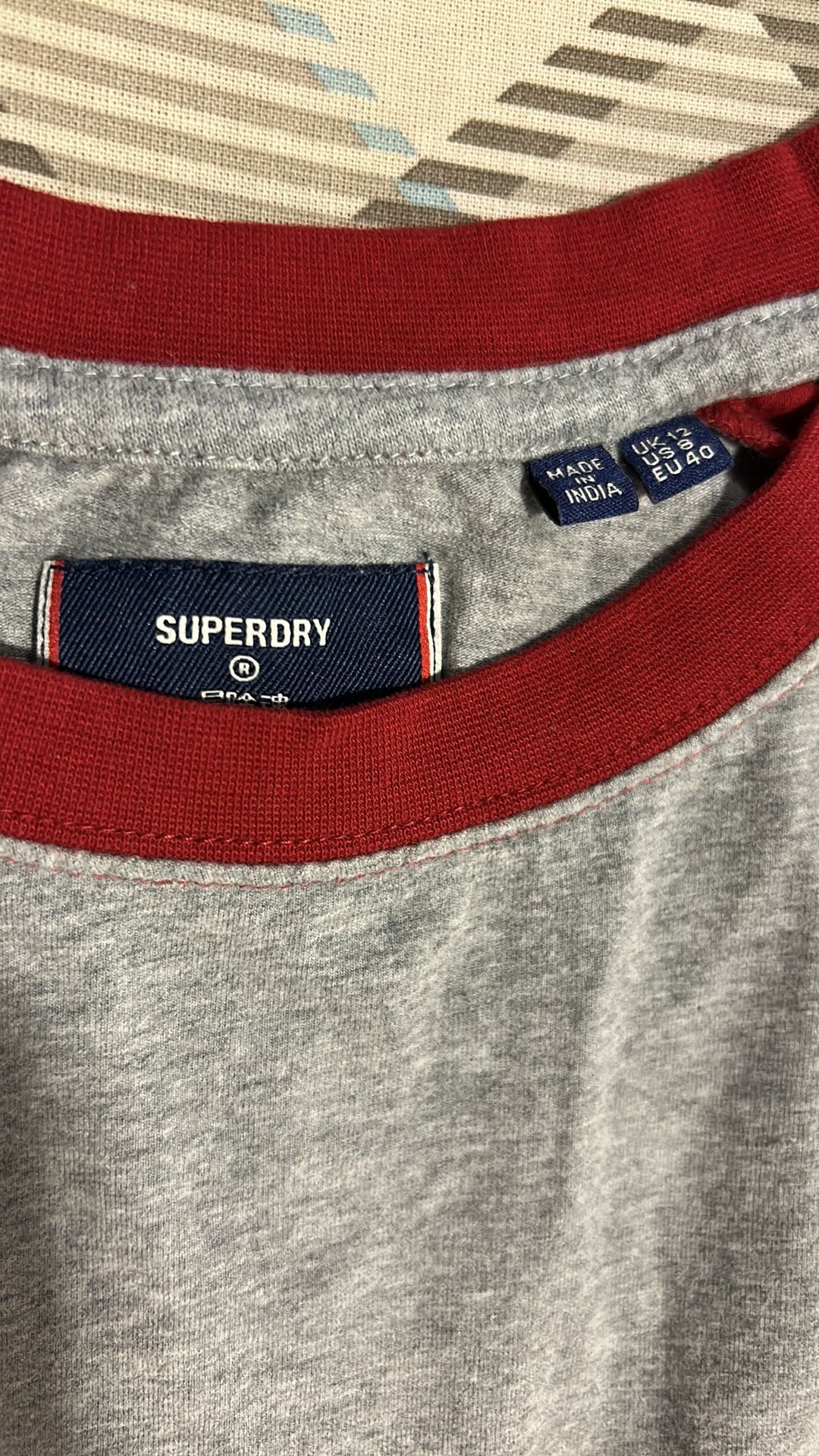 SUPERDRY cropped Baseball T Shirt