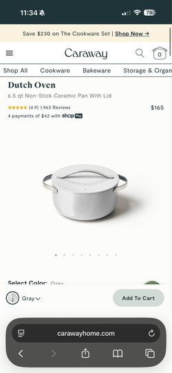 Caraway 12qt stock pot and 6qt Dutch oven