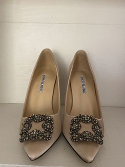 Manolo Blahnik Champagne Heels
