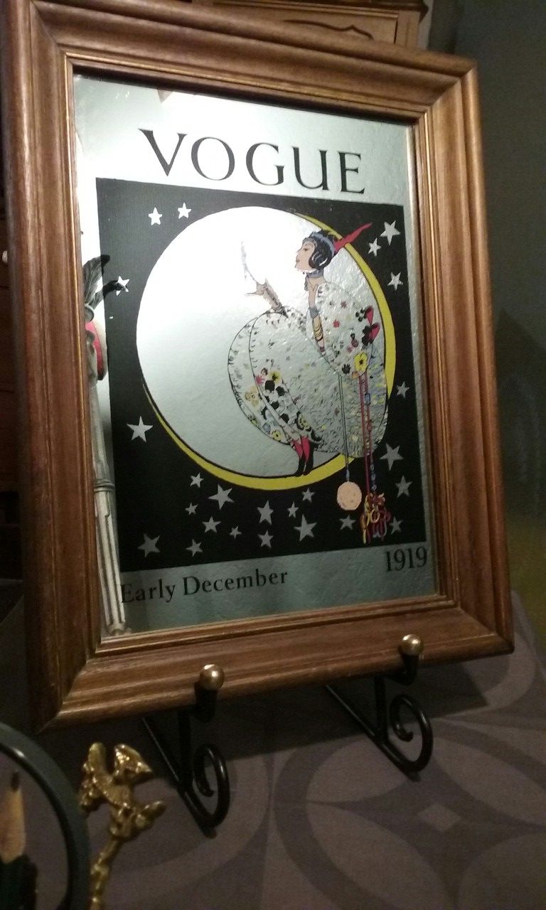 1960s Vtg VOGUE Wall Mirror "Early December 1919"