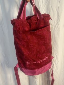 American Girl Backpack – Pink Corduroy Stars, Rare & Cute!