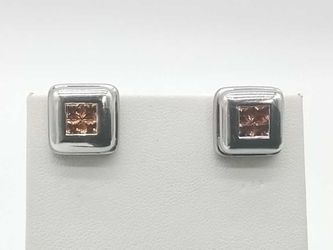 Yellow Tourmaline 18k White Gold 13 Grams Earrings Mk0625cirmia