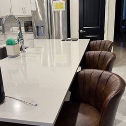 Set of 3 modern swivel counter-height bar stools (26”)