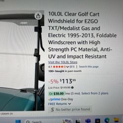 EZGO TXT Clear Windshield 