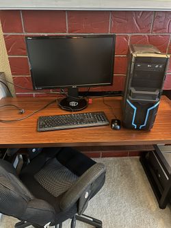 Gaming Computer With Monitor, Keyboard And Mouse