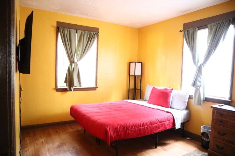 Queen Bed (Mattress + Frame + Bedding)