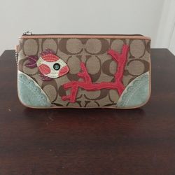 Y2k rare vintage Coach  under the sea  wristlet