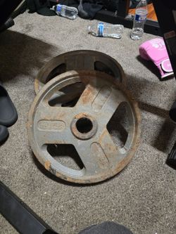 Weider 35lb Cast Iron Olympic plates