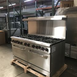 NSF Commercial 10 Burner Double Oven Gas Range HFSO-60