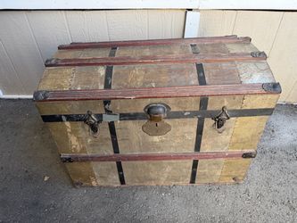 Antique Dome Top Steamer Trunk
