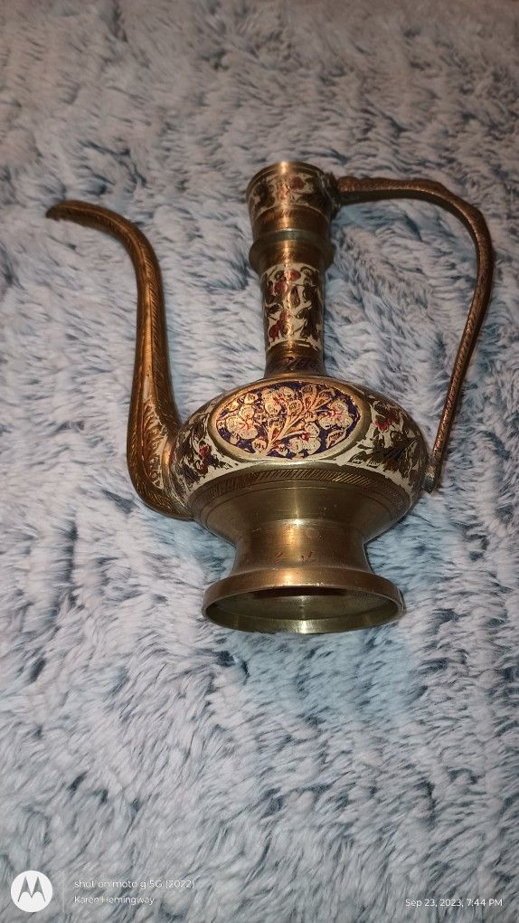 VINTAGE Brass Teapot