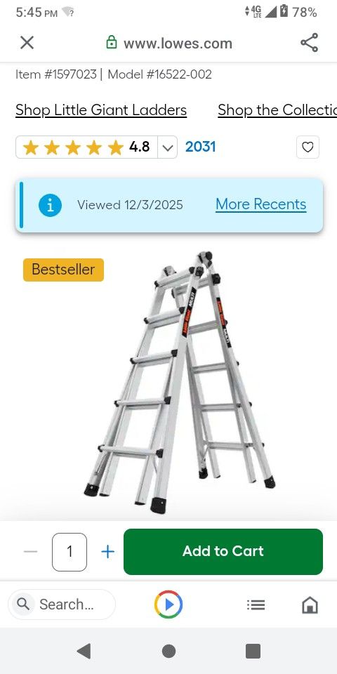 Little Giant Multi Purpose Ladder