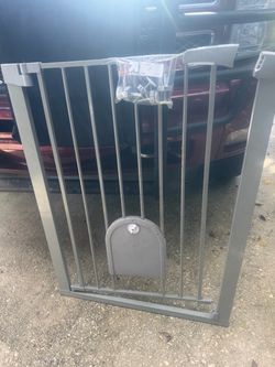Metal Pet Gate with Small Animal Door