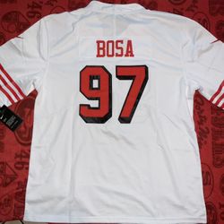 New Adult Red 49ers #97 NICK BOSA jersey