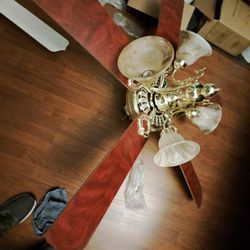 Vintage Gold Ceiling Fan