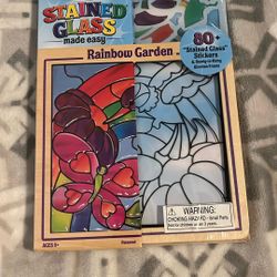Melissa & Doug Stained Glass Made Easy Activity Kit, Rainbow Garden edition.  