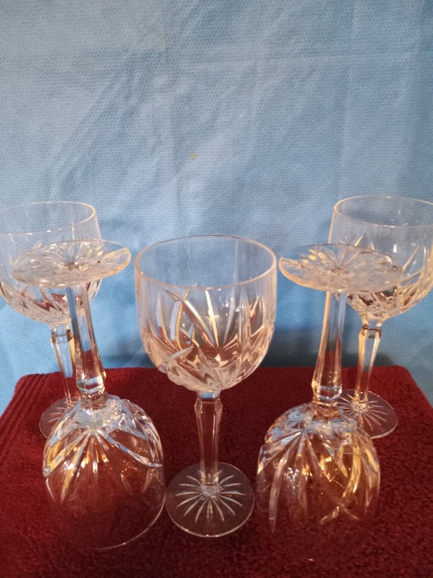 5 PC. Waterford Crystal Goblets