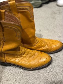 Lucchese Ostrich Cowboy Boots