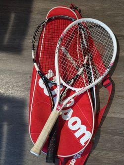 2 Tennis Racquets – Babolat Drive Z Lite & Wilson Hope