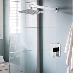 Single Function Shower Rainfall 10” Square Shower Head with Rough-in Valve - Chrome