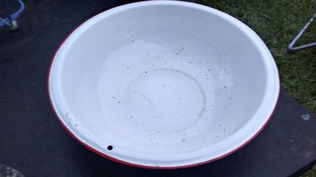 Vintage Enamel Bowl .