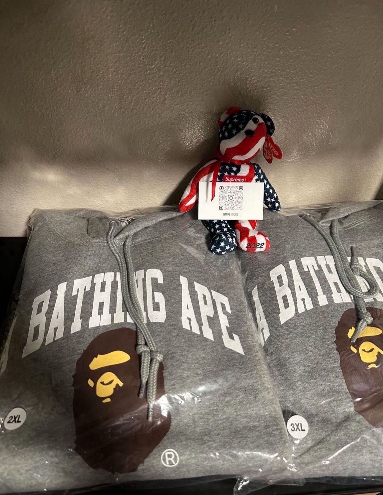 Bape Hoodie Grey “A Bathing Ape” From 2022
