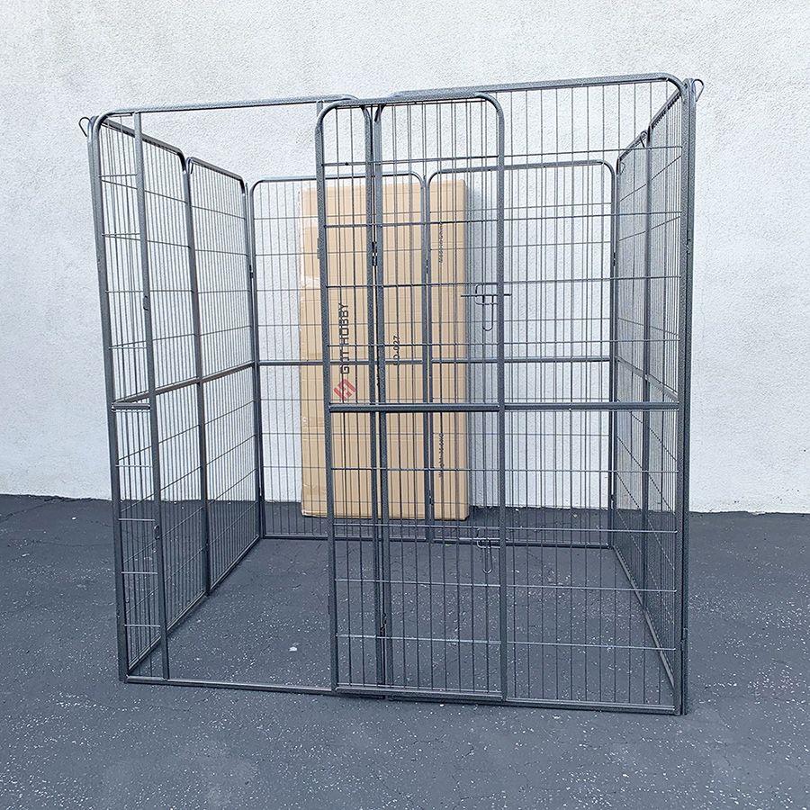 (NEW) $145 Heavy Duty 5x5x5ft Tall 8-Panel Pet Playpen Dog Crate Kennel Exercise Cage Fence 